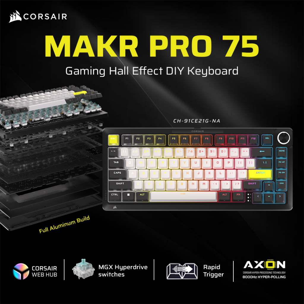 CORSAIR MAKR PRO 75 Hall Effect DIY Keyboard | Shopee Malaysia