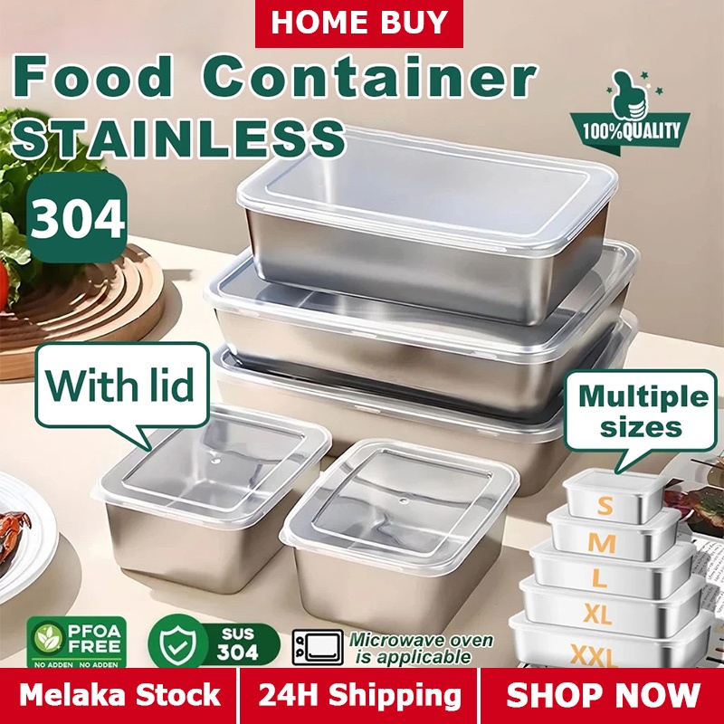 Refrigerator Food Fresh-Keeping Box SUS304 Stainless Steel Sealed ...