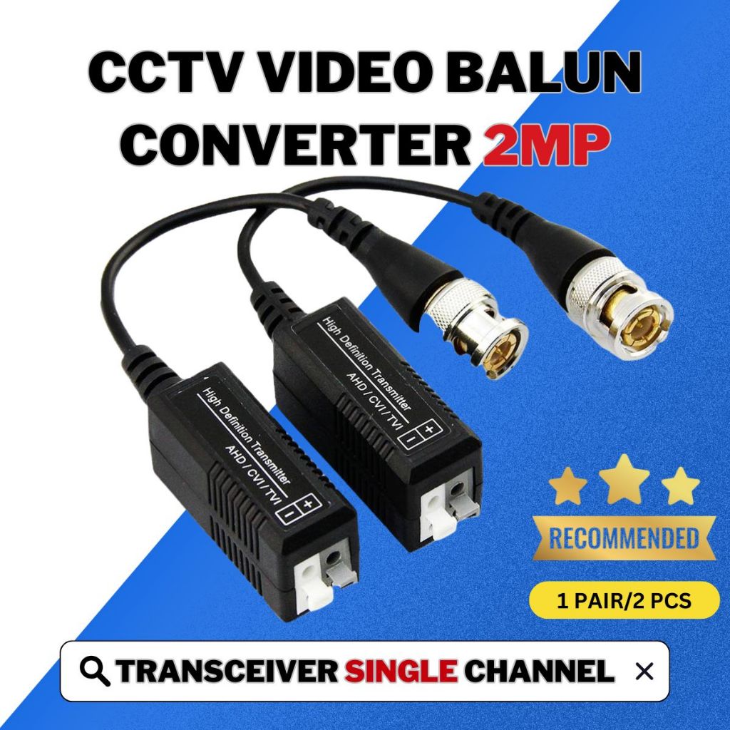 HIKVISION CCTV Video Balun 2MP 1080P Passive HDCVI AHD TVI Transceiver ...