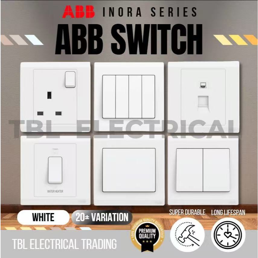 (SIRIM) ABB INORA SWITCHES & SOCKETS (WHITE SERIES) | Shopee Malaysia