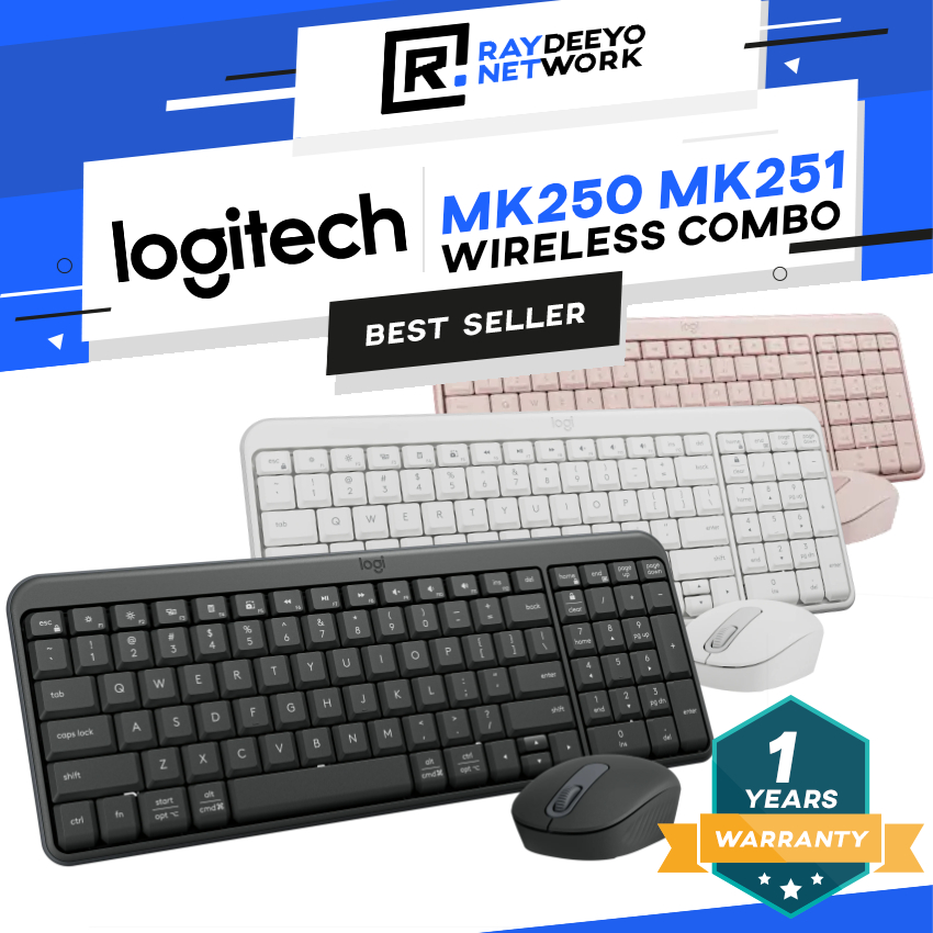 Logitech MK250 l MK251 Bluetooth Wireless Keyboard and Mouse Combo ...