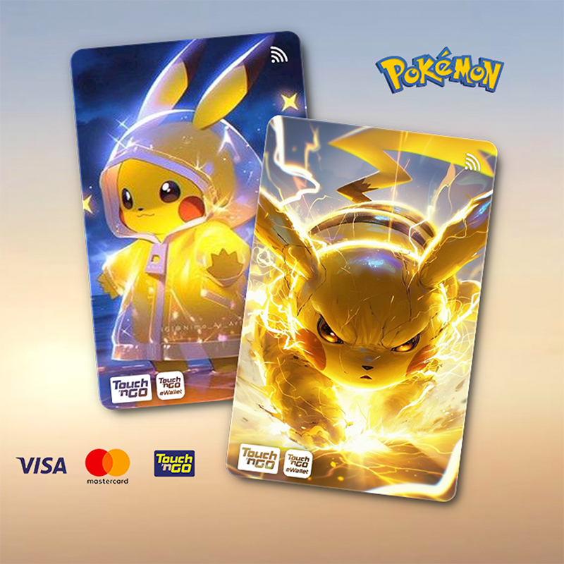 PIKACHU TNG - TOUCH N GO STICKER CARD / ATM CARD STICKER COVER, TNG ...