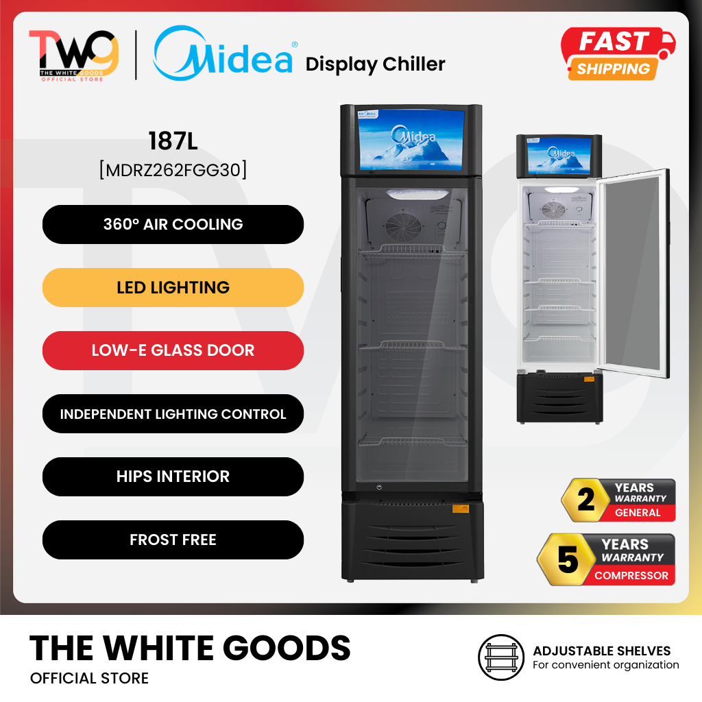 Hisense / MIDEA (187L / 211L / 310L) Showcase Display Chiller ...