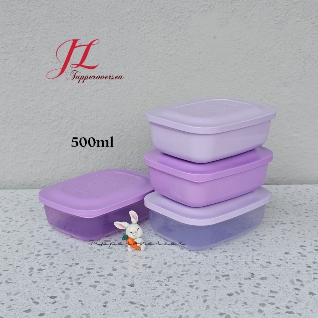 Tupperware Small Rectangular Saver ( 500ml ) - 2 PCS / 4 PCS - Purple ...