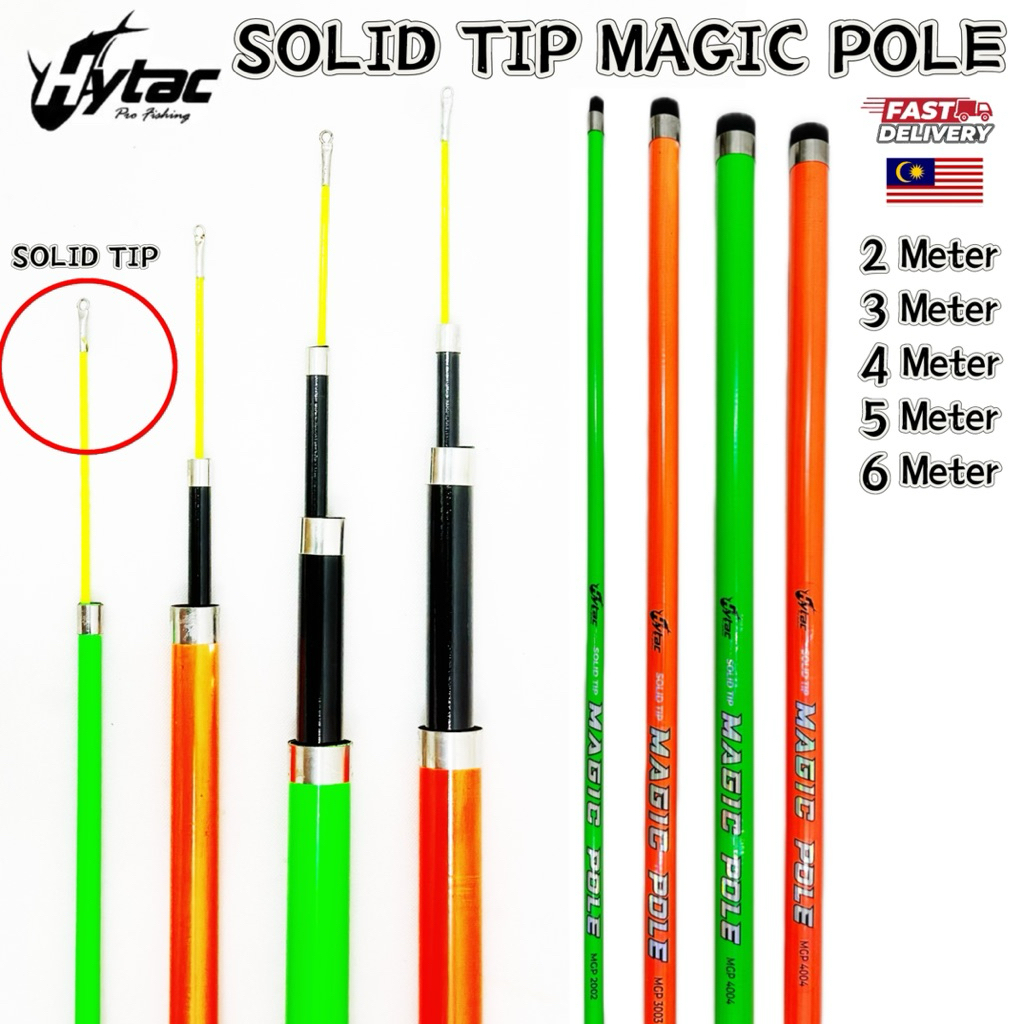 Hytac Sniper Strong Solid Tip Puyu Pole Rod 2m/3m/4m/5m/6m Rod Udang ...