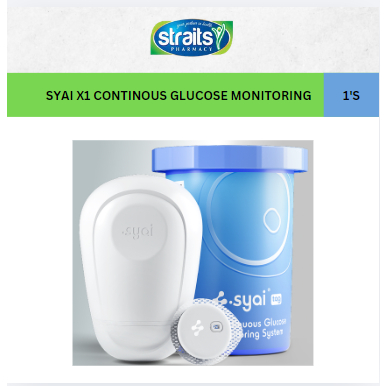 SYAI X1 CONTINUOUS GLUCOSE MONITORING SYSTEM 1'S (FOR 2 WEEKS ONLY ...
