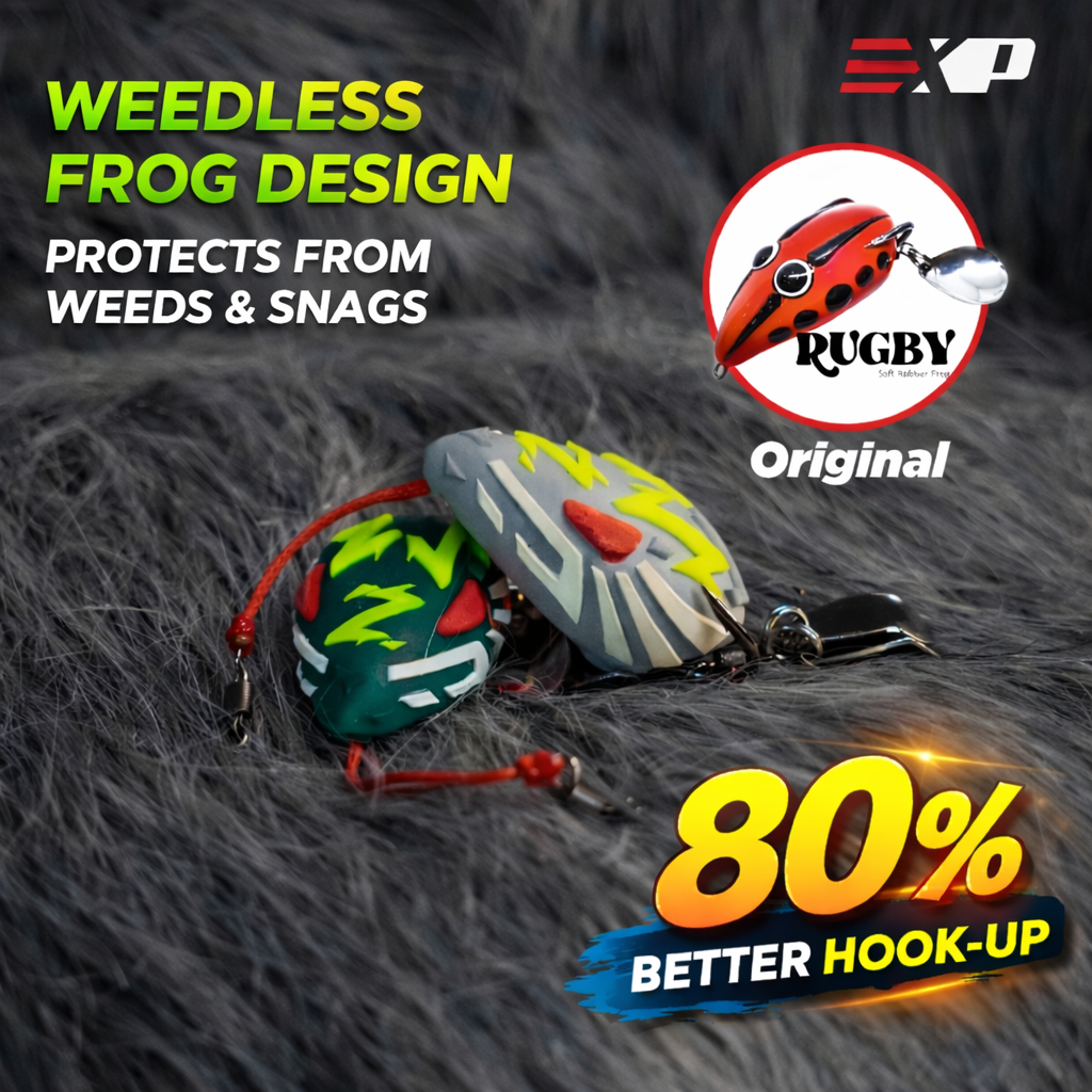 EXP RUGBY Z Soft Rubber Frog Expert For Snakehead Hunter Haruan/Bujuk ...