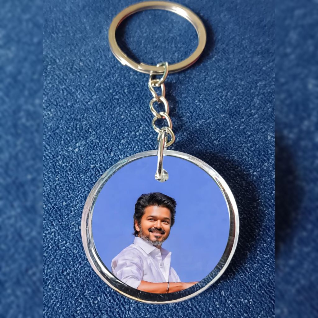 Customized TVK Thalapathy Vijay Keychain Resin keychain TVK Waterproof ...