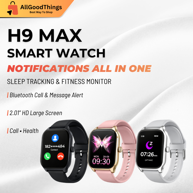 H9 Max Smart Watch Unisex Smart Watch Bluetooth Calls Music Control ...