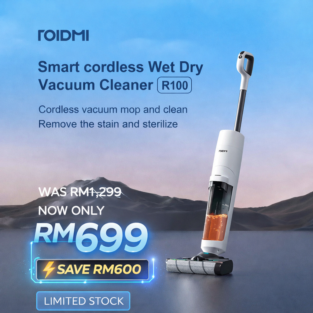 ROIDMI R100 Smart Cordless Wet Dry Vacuum Cleaner | Shopee Malaysia