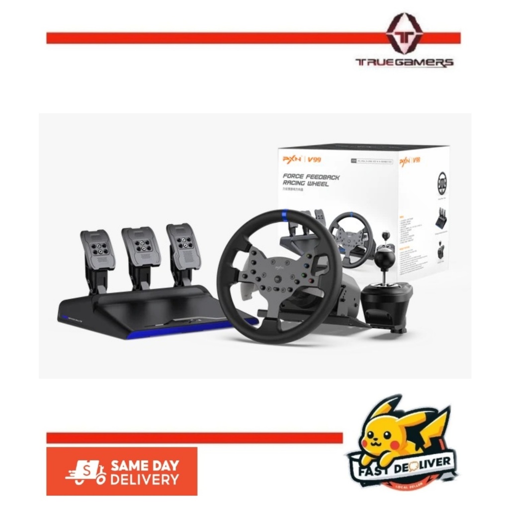PXN V99 Gaming Steering Racing Wheel With Shifter and Pedal FOR PC/PS4 ...