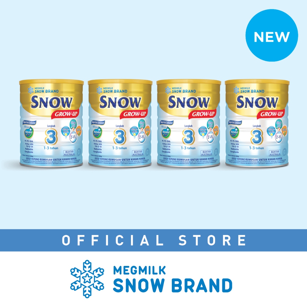 MEGMILK SNOW BRAND Snow Grow-Up Step 3 Milk Formula [4 Tins] | Shopee ...