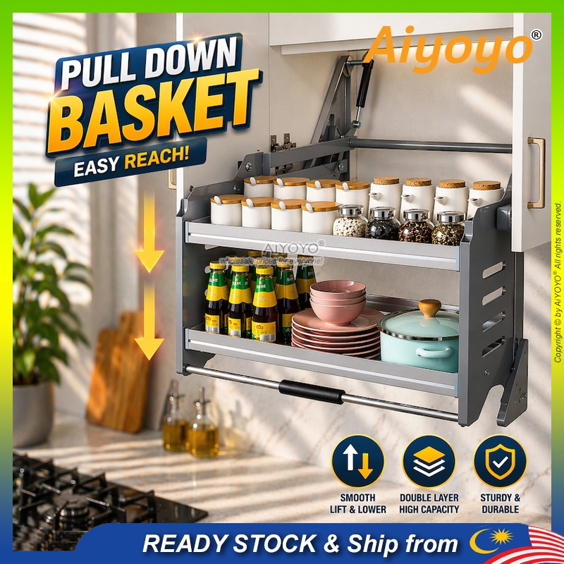Lifting Pull Out Basket Kitchen Wall Cabinet Up and Down Lift Basket ...