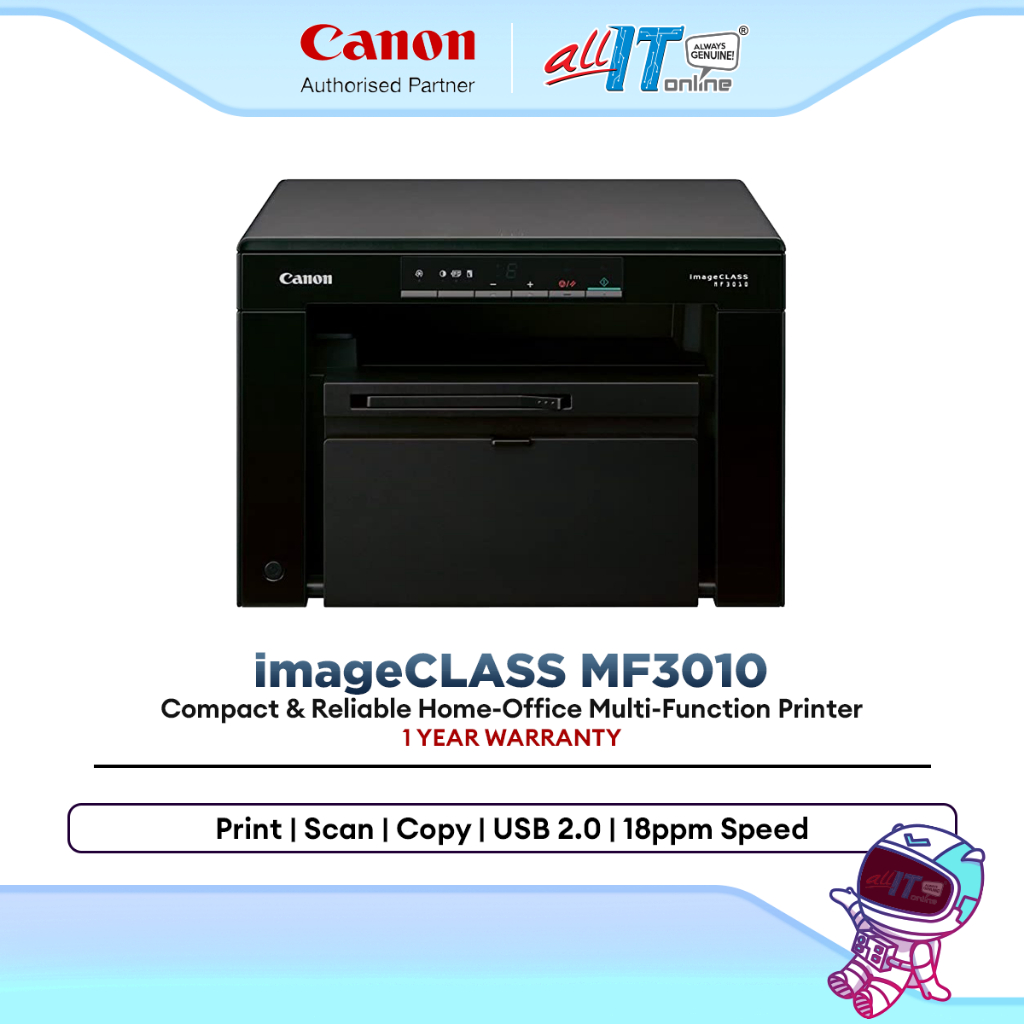 Canon imageCLASS MF3010 All-in-One Monochrome Laser Printer Print Scan ...