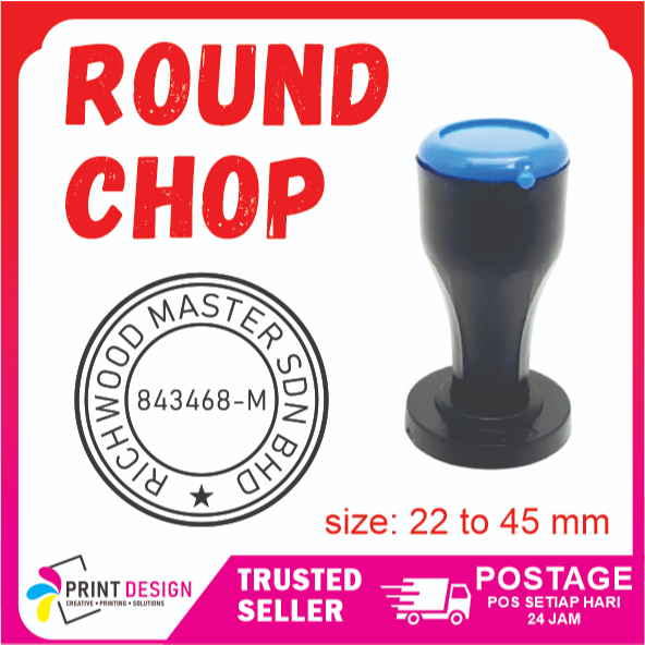 ROUND COP / BULAT RUBBER STAMP, CHOP CUSTOM (READY STOCK) | Shopee Malaysia