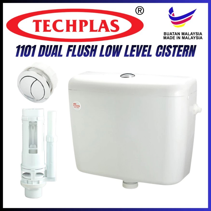 TECHPLAS 1101 Elegen Cistern Dual Push Flush Button - Toilet Flush ...