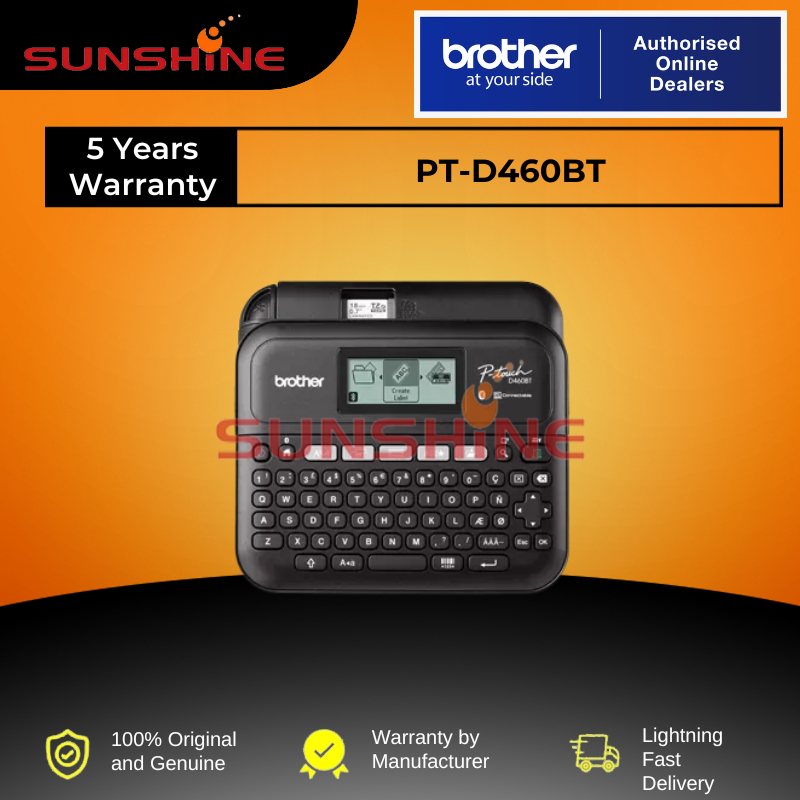 Brother P-Touch PT-D460BT Portable Handheld Label Maker D450 D460 ...