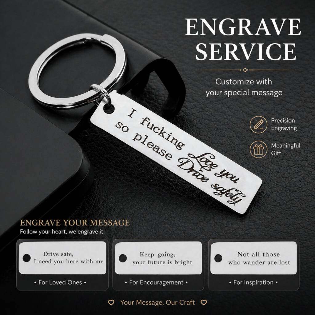 DIY Stainless Steel Engrave Keychain Leaving Gifts for Colleague Friend ...