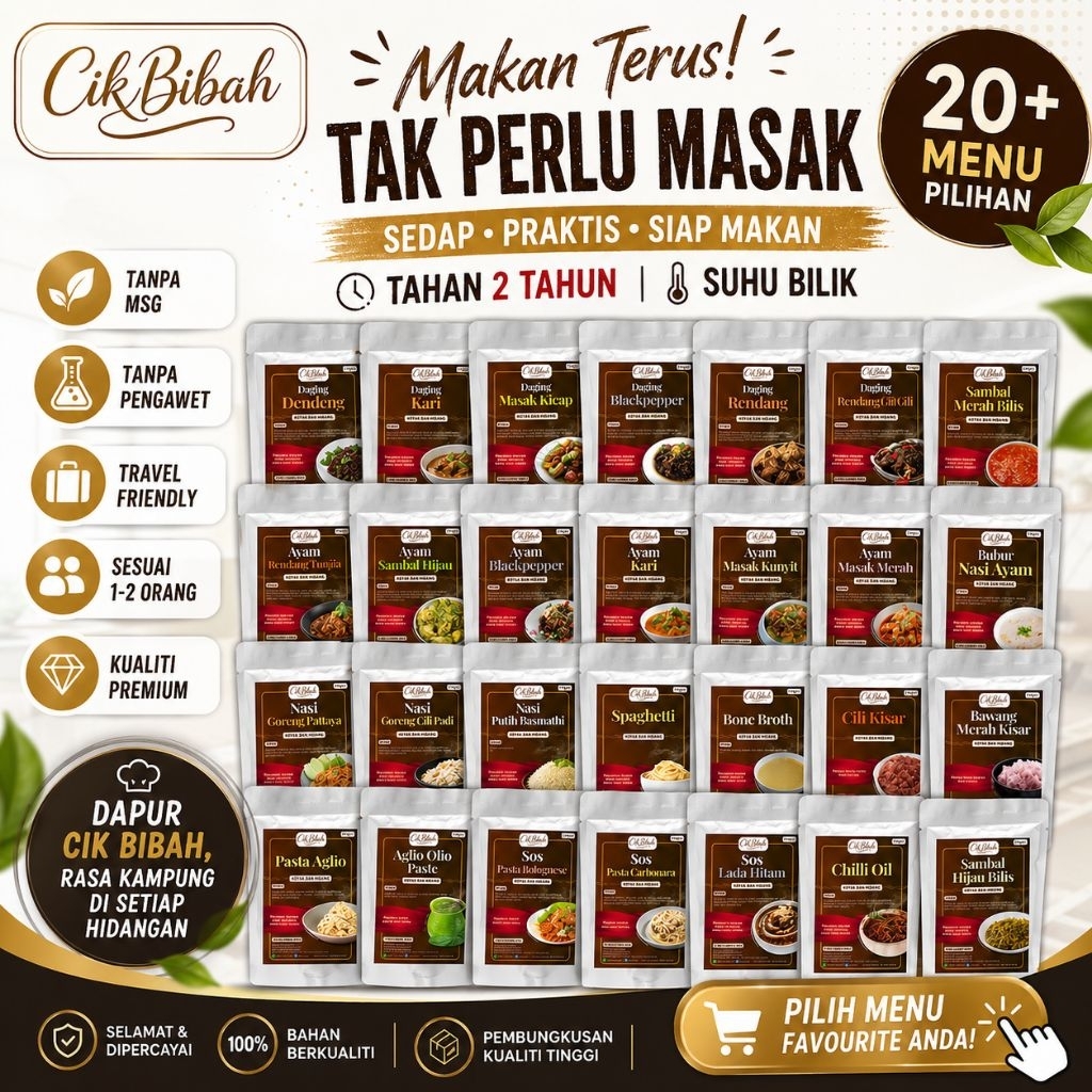 RTE CIK BIBAH Makanan Ready to Eat Halal - Travel & Emergency Food (No ...