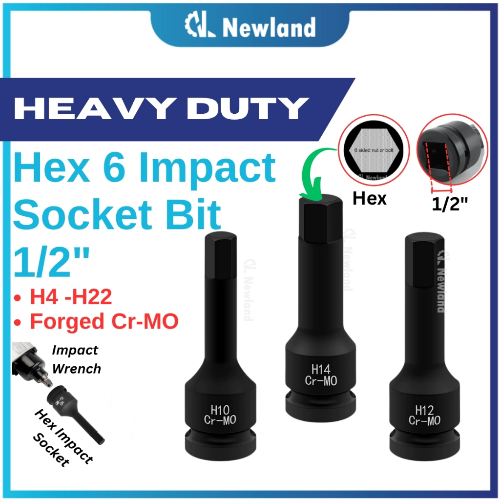 Hex Impact Socket Bit / Allen Key Socket Wrench (1/2