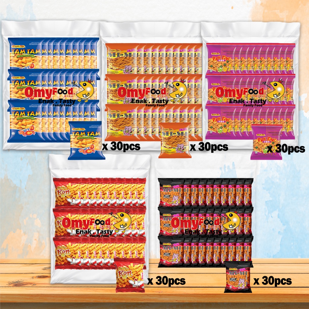 18g x 30pcs Snek Ku Tam Tam Crab / Mi Mi Prawn / Ken Ken Chicken / Pick ...
