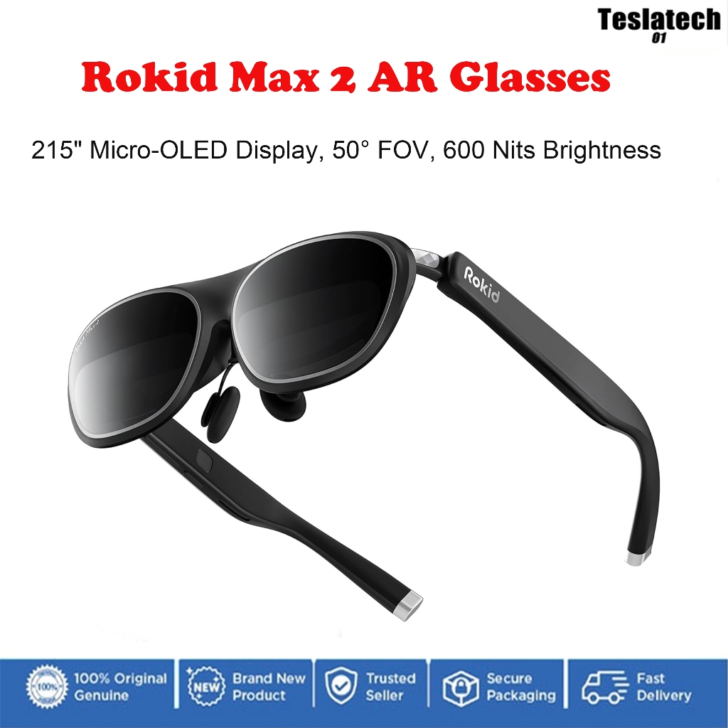 Rokid Max 2 AR Glasses Black, 215