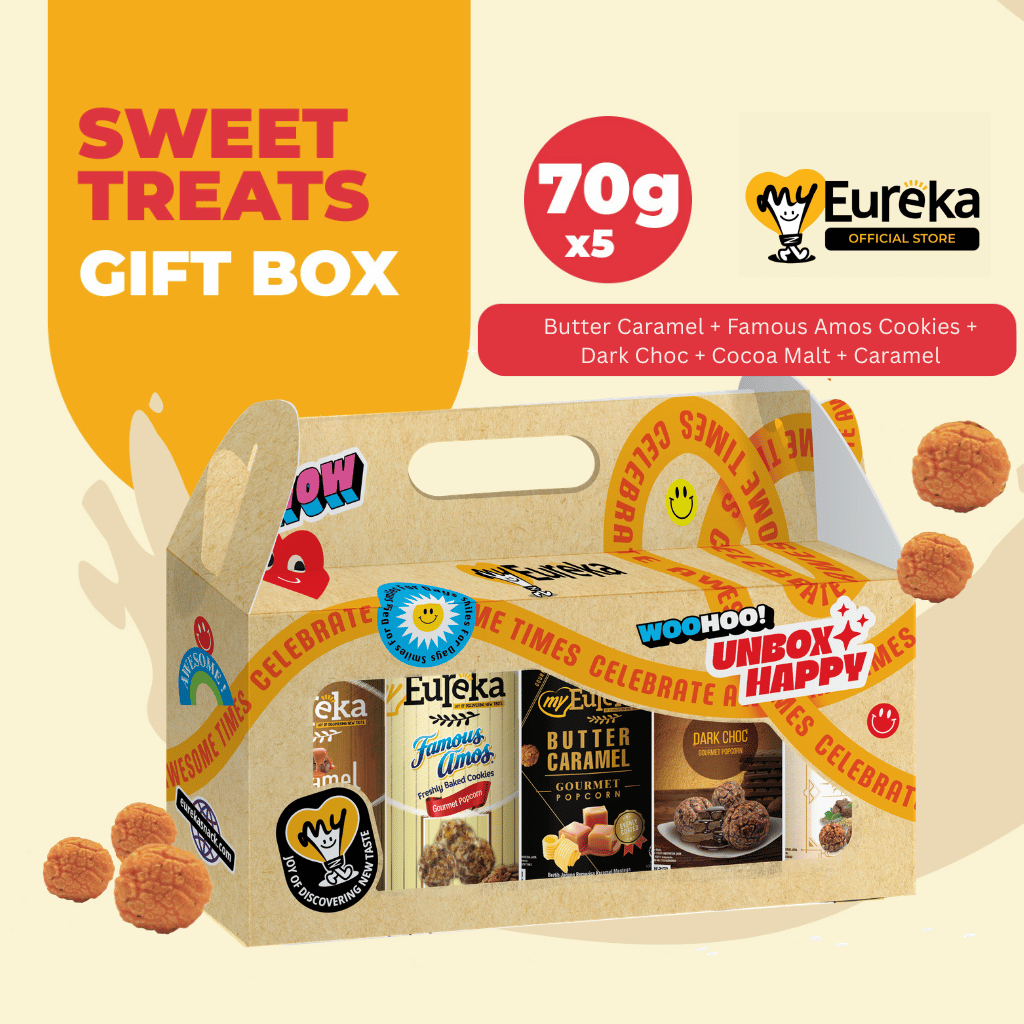 Eureka Popcorn Sweet Treats Gift Box Set (70g x5) | Shopee Malaysia