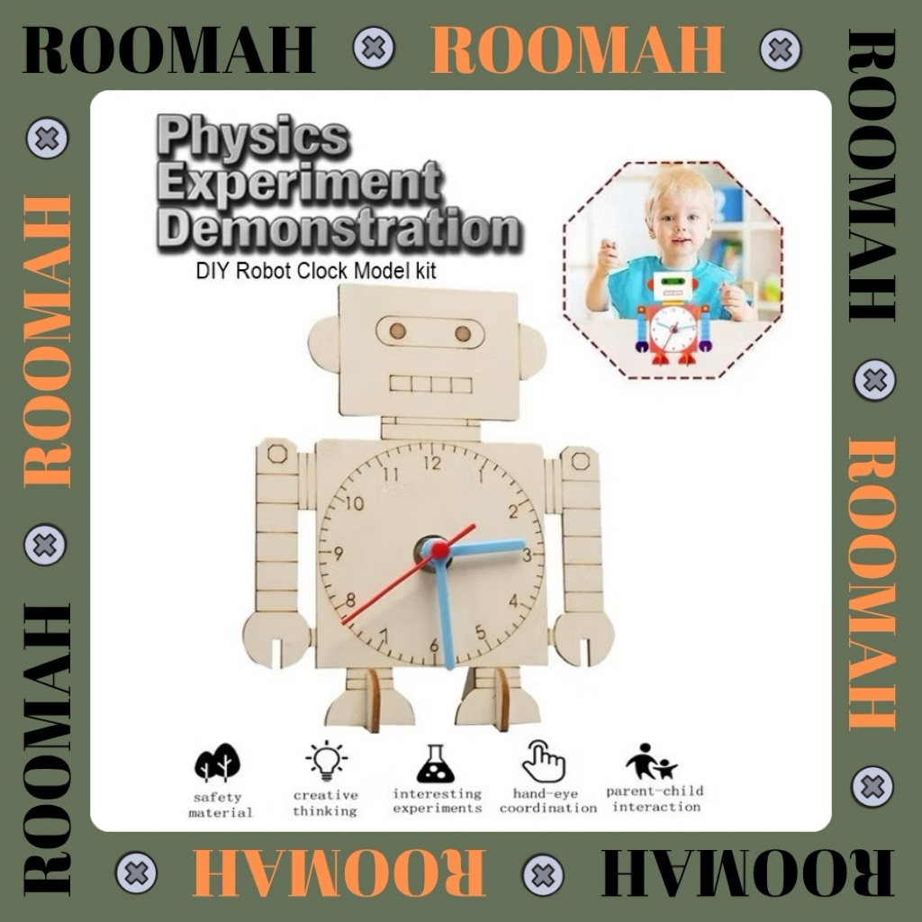 DIY Robot Clock Kit - Projek RBT KSSR KSSM - Jam Kayu Robot STEM ...