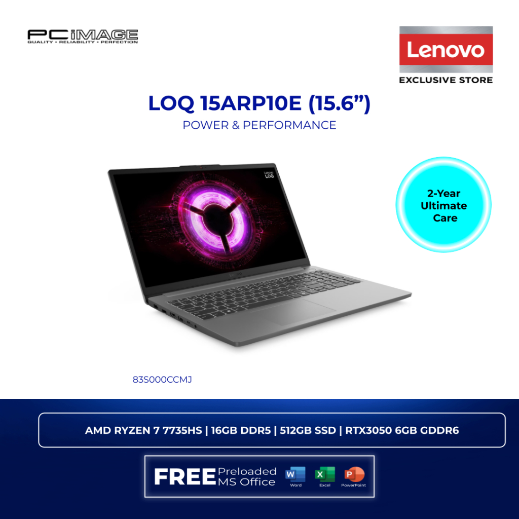 LENOVO/LOQ 15ARP10E 83S000CCMJ (R7-7735HS/16GB D5/512GB G4/RTX3050 6GB ...