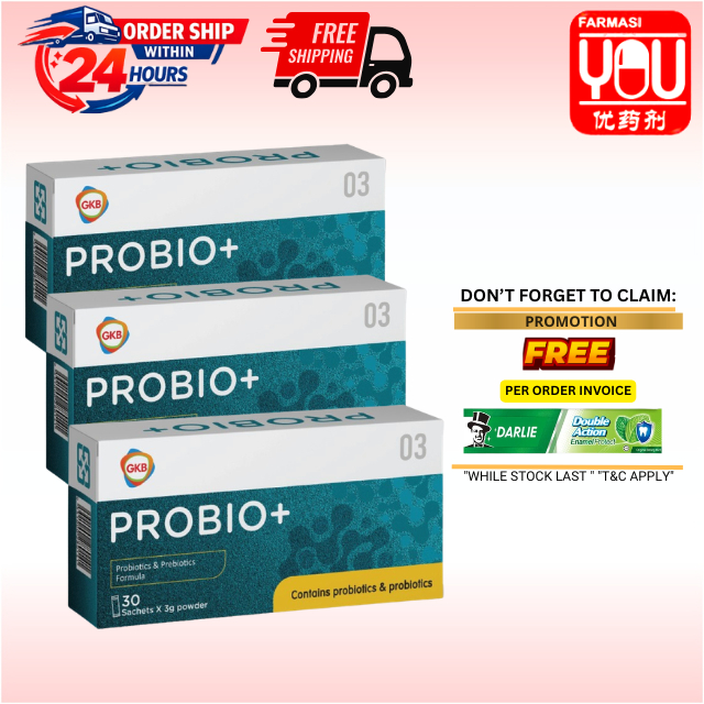 [3 BOX] [YOUPHARMACY] GKB Probio+ 3x30's [with free gift] | Shopee Malaysia