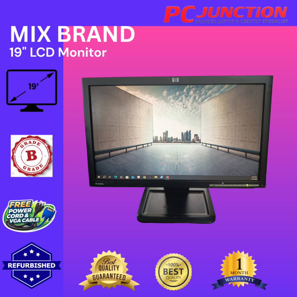 (Refurbished) Mix Brand LCD 19 inches wide screen monitor, B Grade ...