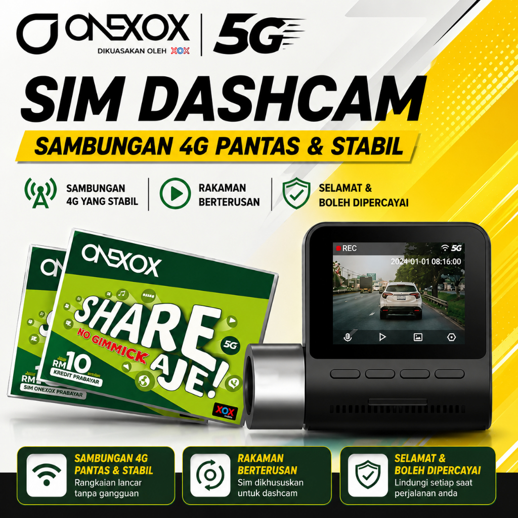 ONEXOX Dash Cams Sim Card And Data Plan | Shopee Malaysia