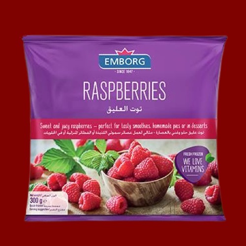 [SHCF] Emborg Premium Frozen Rapberries 300g Frozen Halal Raspberry ...