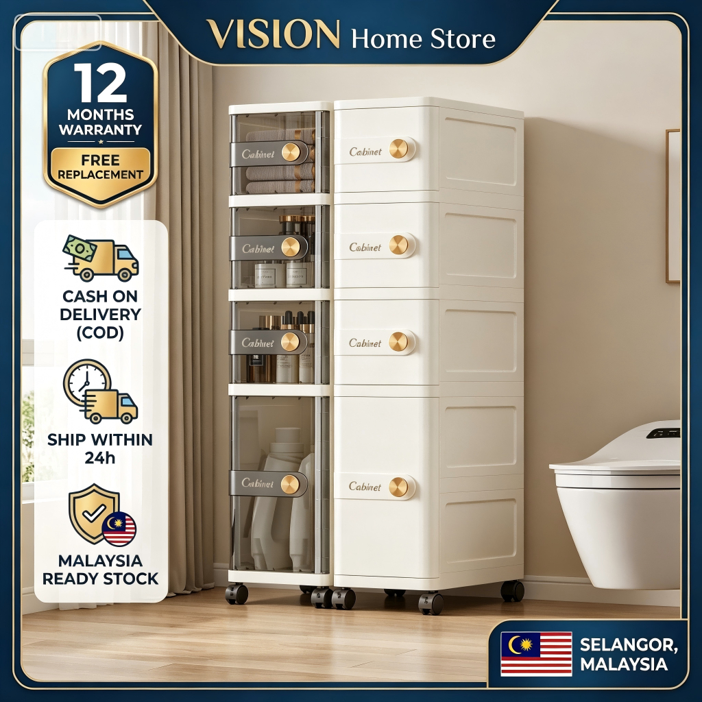 VISION Slim Plastic Drawer Gap Organizer Drawer Multi-Functional Drawer ...