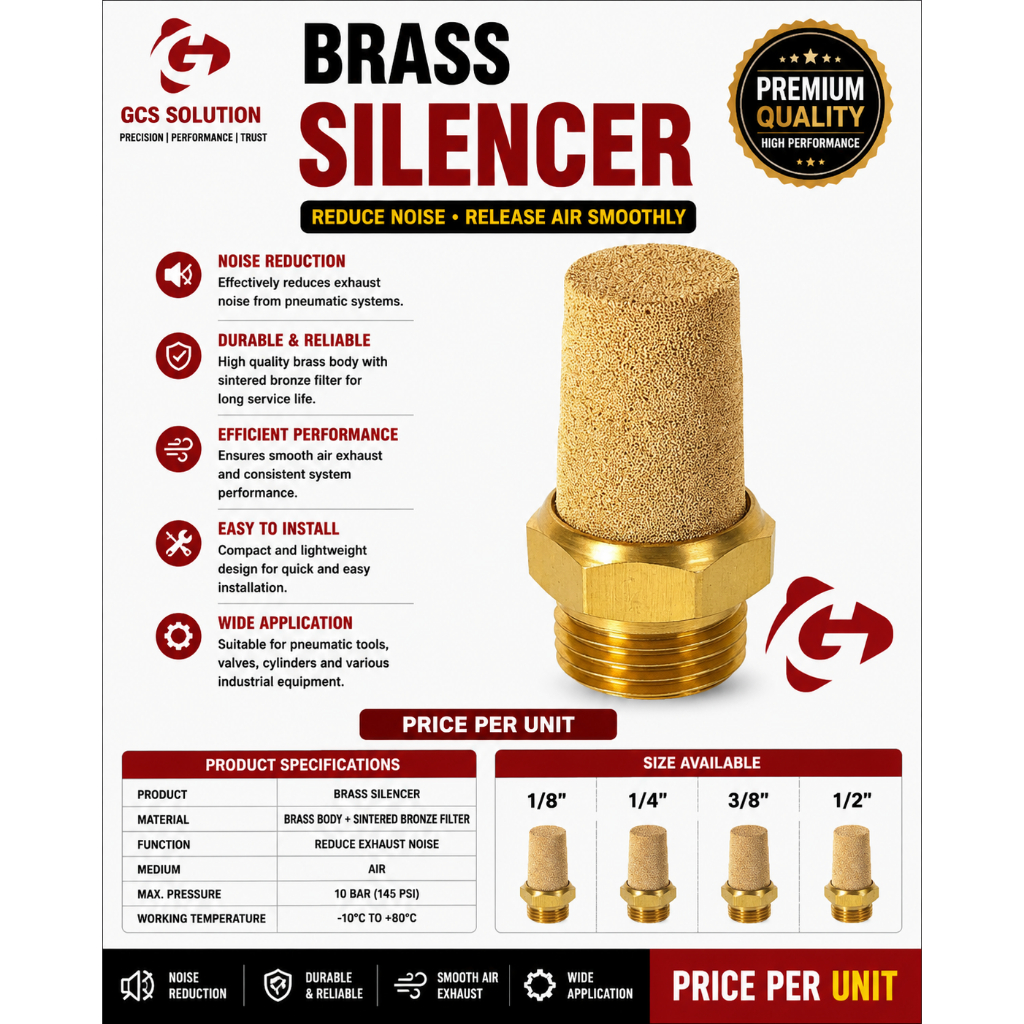 [Brass Fitting] Brass Silencer / Compressor Air Usage / To Silence ...
