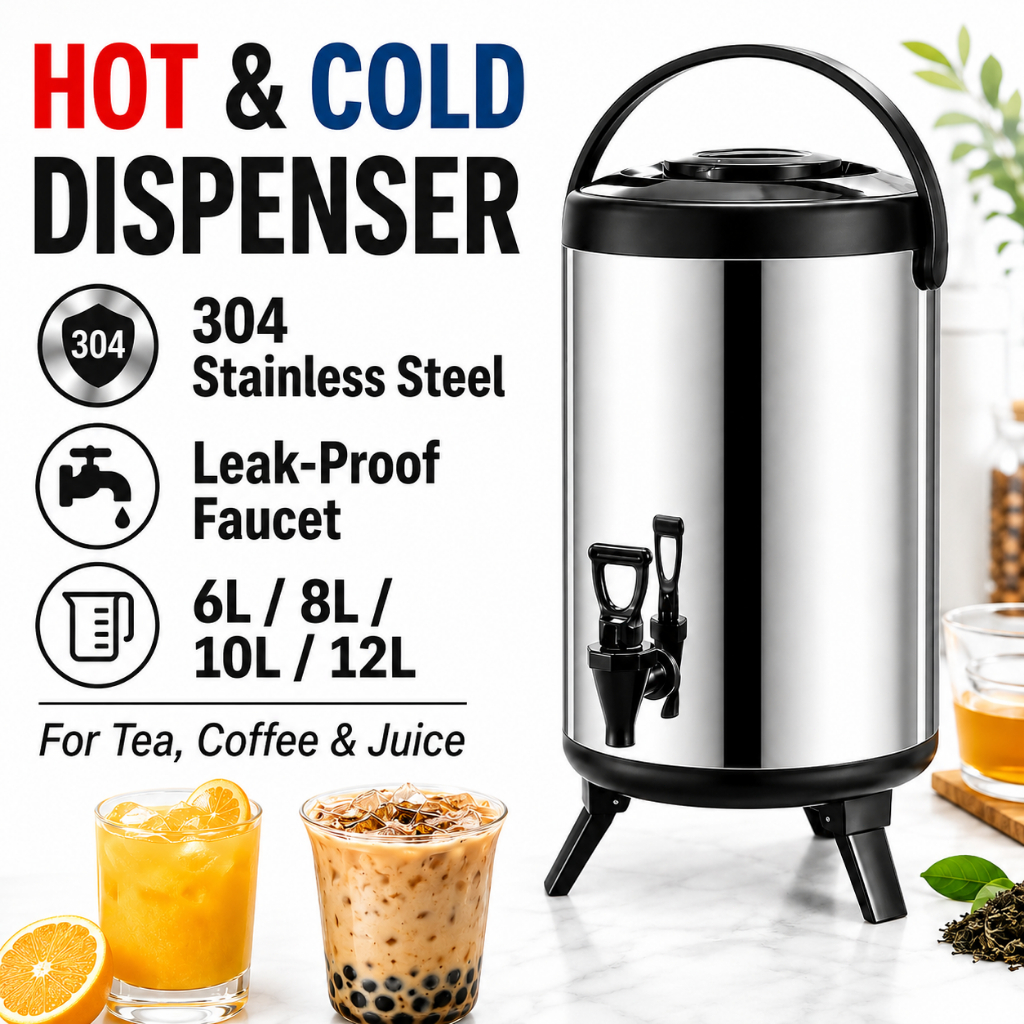304 Stainless Steel Milk Tea Bucket 6L/8L/10L/12L Hot Cold Water ...
