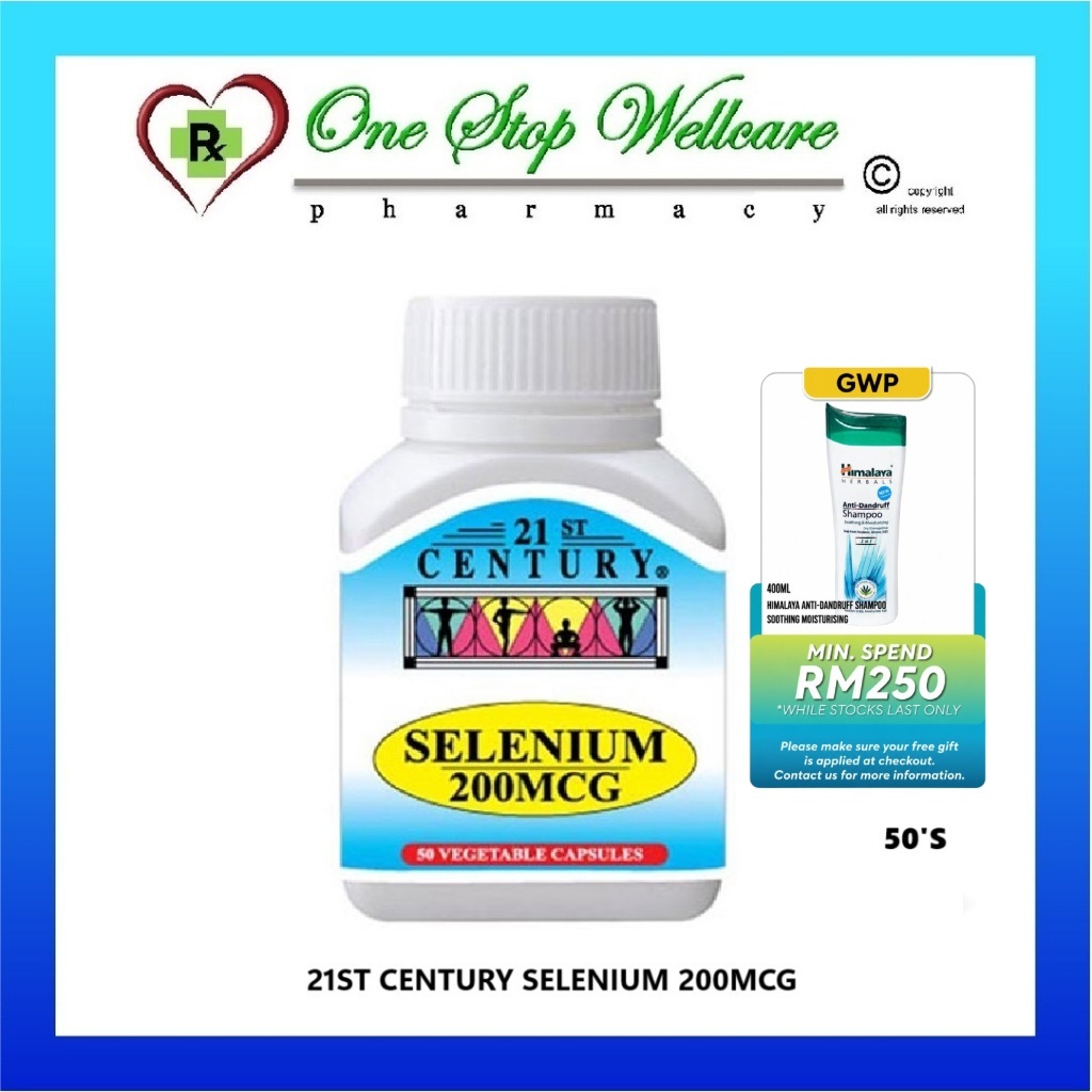 21ST CENTURY SELENIUM 200 MIKROGRAM / 21ST CENTURY SELENIUM 200MCG 50'S ...
