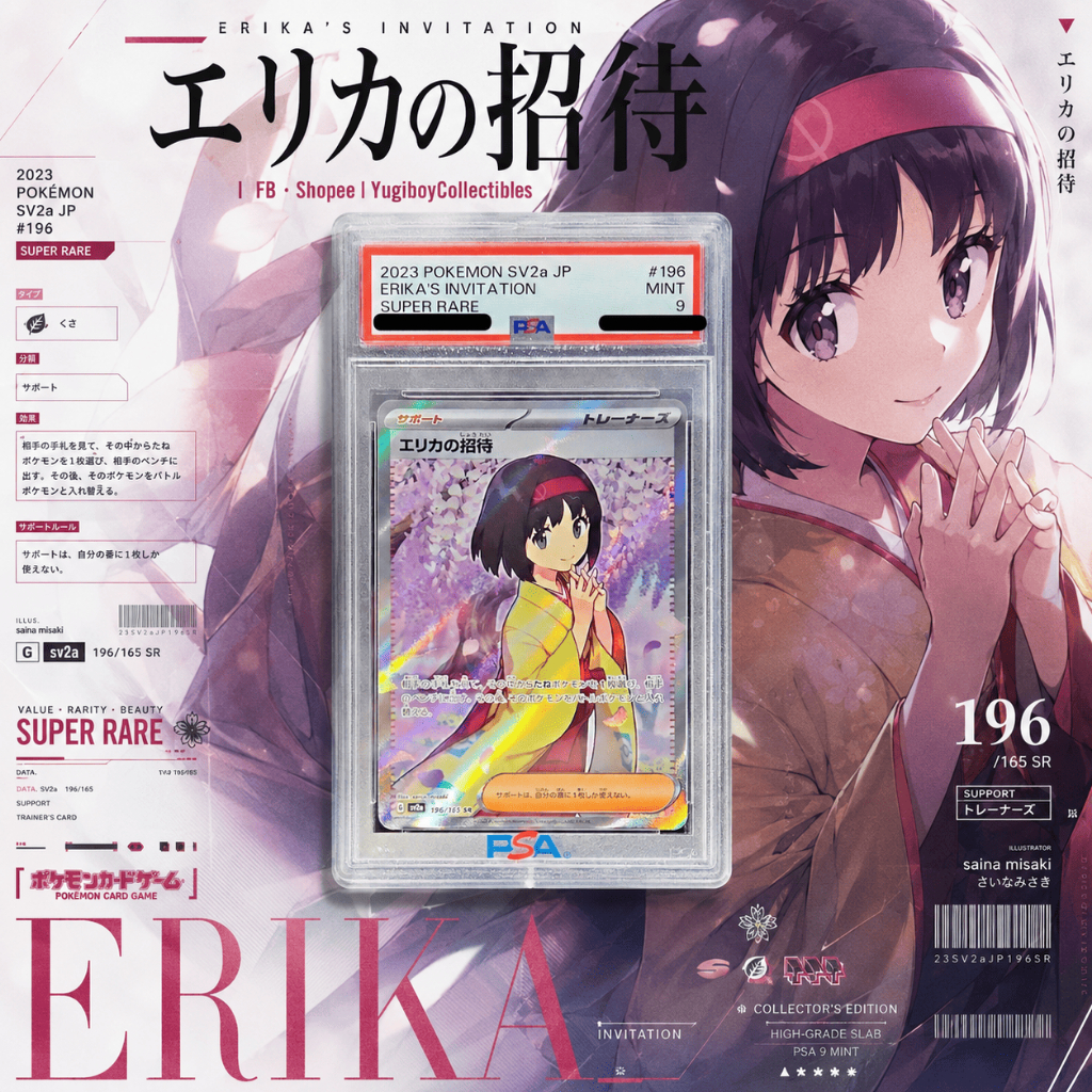 PSA 9 Erika's Invitation SR 196/165 [SV2a] Pokémon Card 151