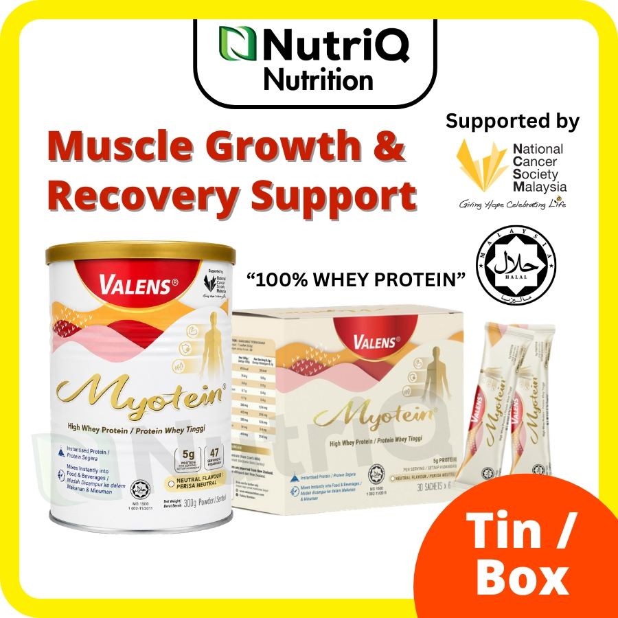 Valens Myotein Concentrate High Whey Protein Powder Milk 300g Halal ...