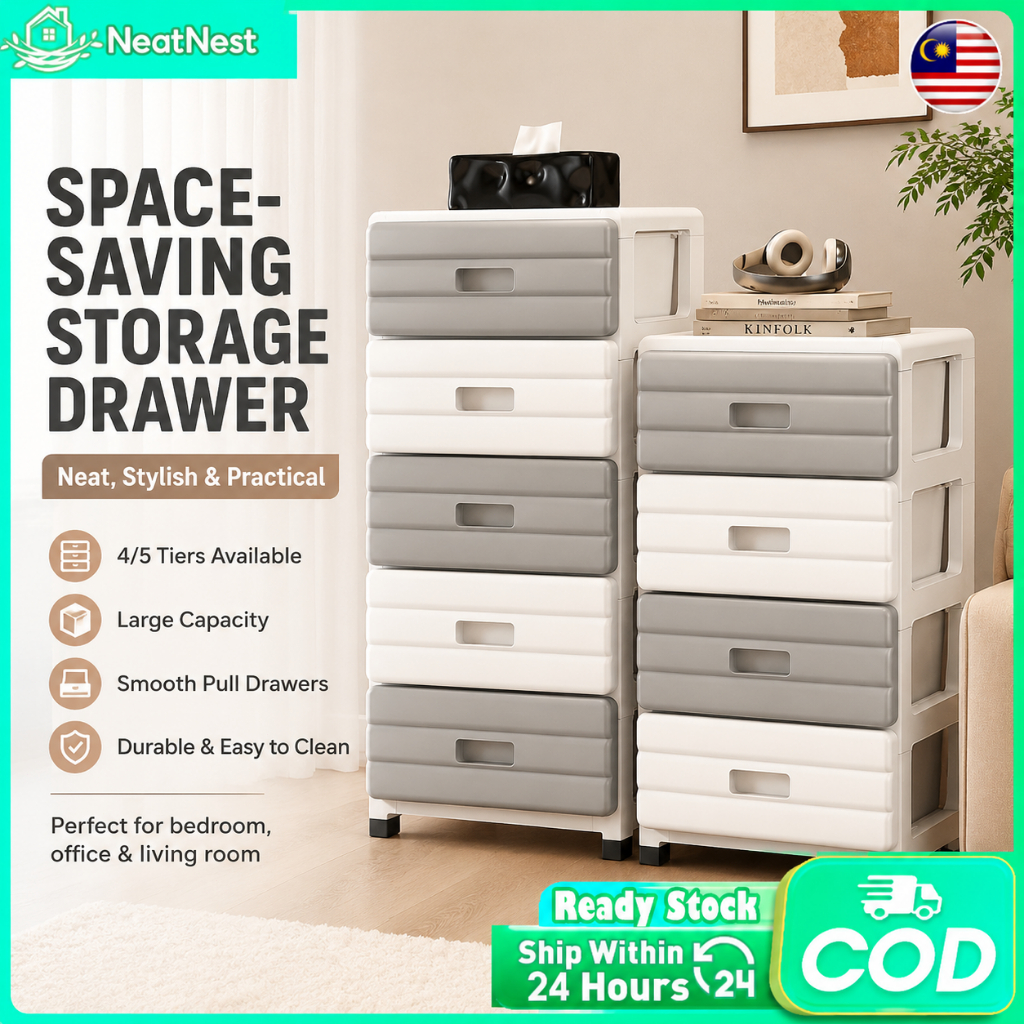 35cm Drawer Cabinet Storage Laci Kabinet Plastic Durabox Cabinet Drawer ...