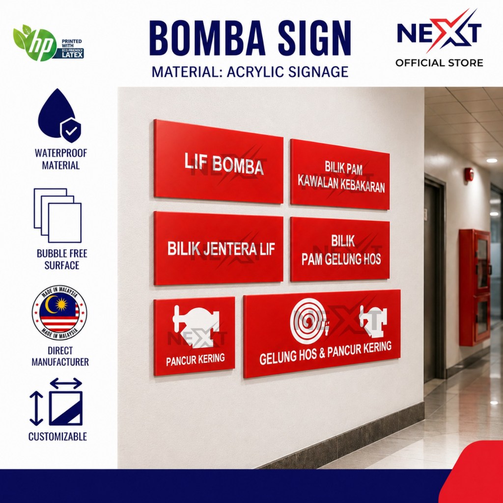 Bomba Acrylic Signage | Fire Safety Sign | Shopee Malaysia