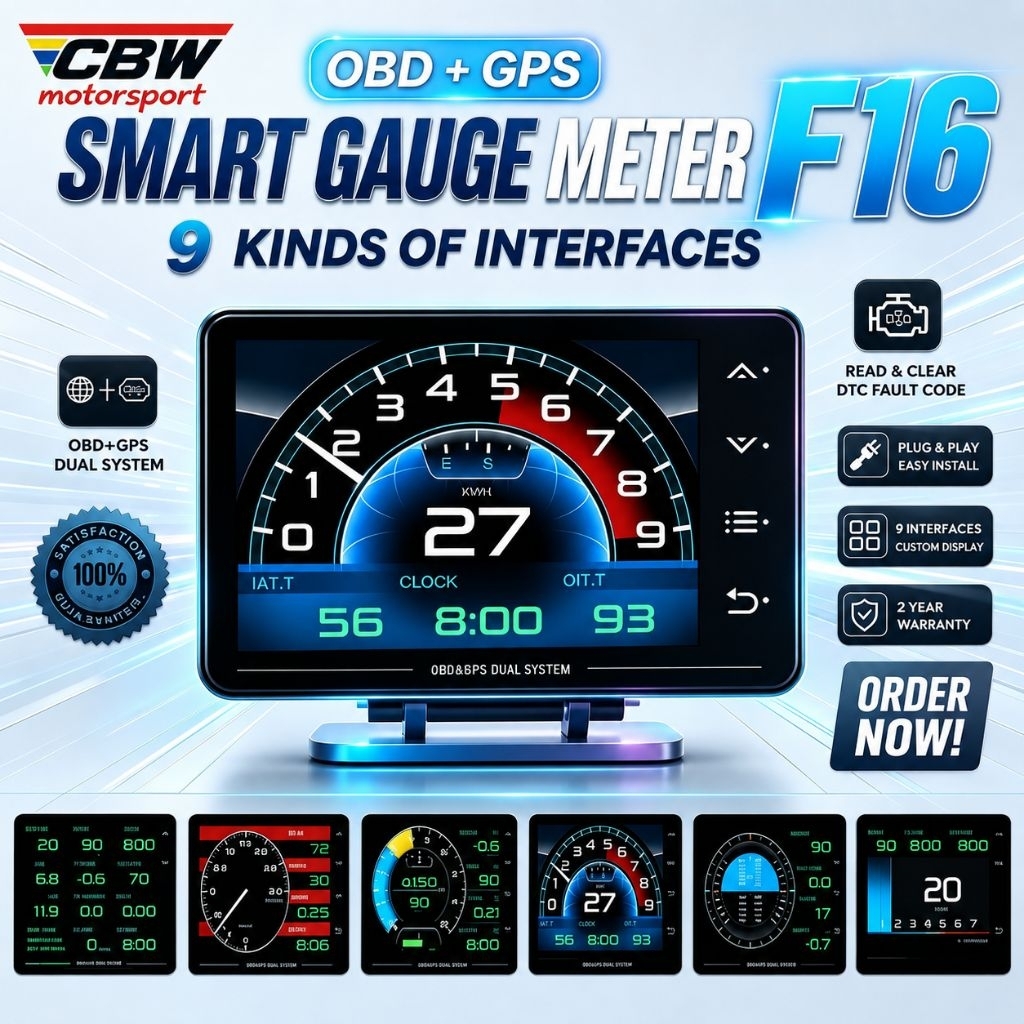 NEW GEN‼️CBW F16 GPS Car OBD OBD2 Meter Digital Scanner Alarm Speed ...