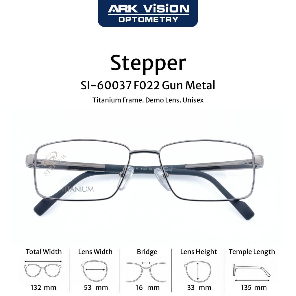 Stepper SI-60037 Titanium Spectacle Frame Unisex Lightweight ...