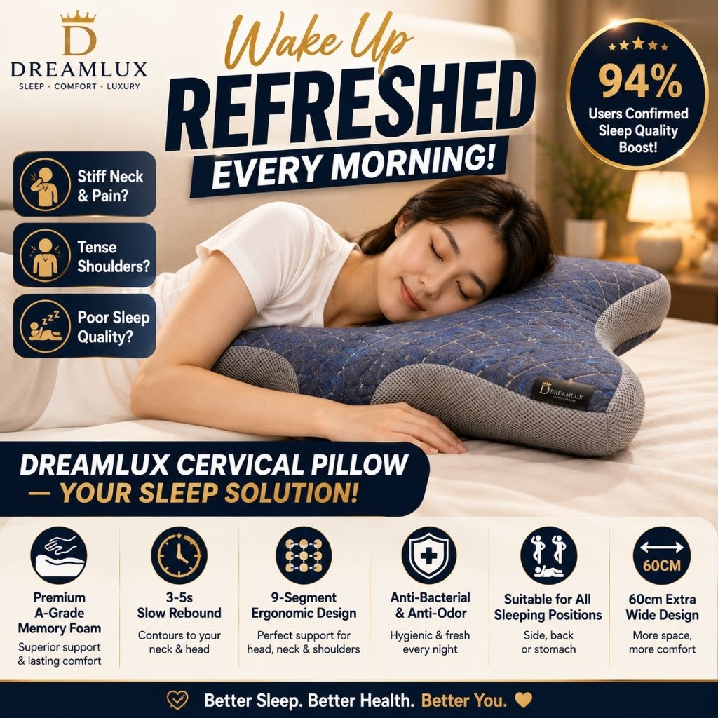 DREAMLUX Memory Foam Butterfly Neck Pillow Cervical Orthopedic ...