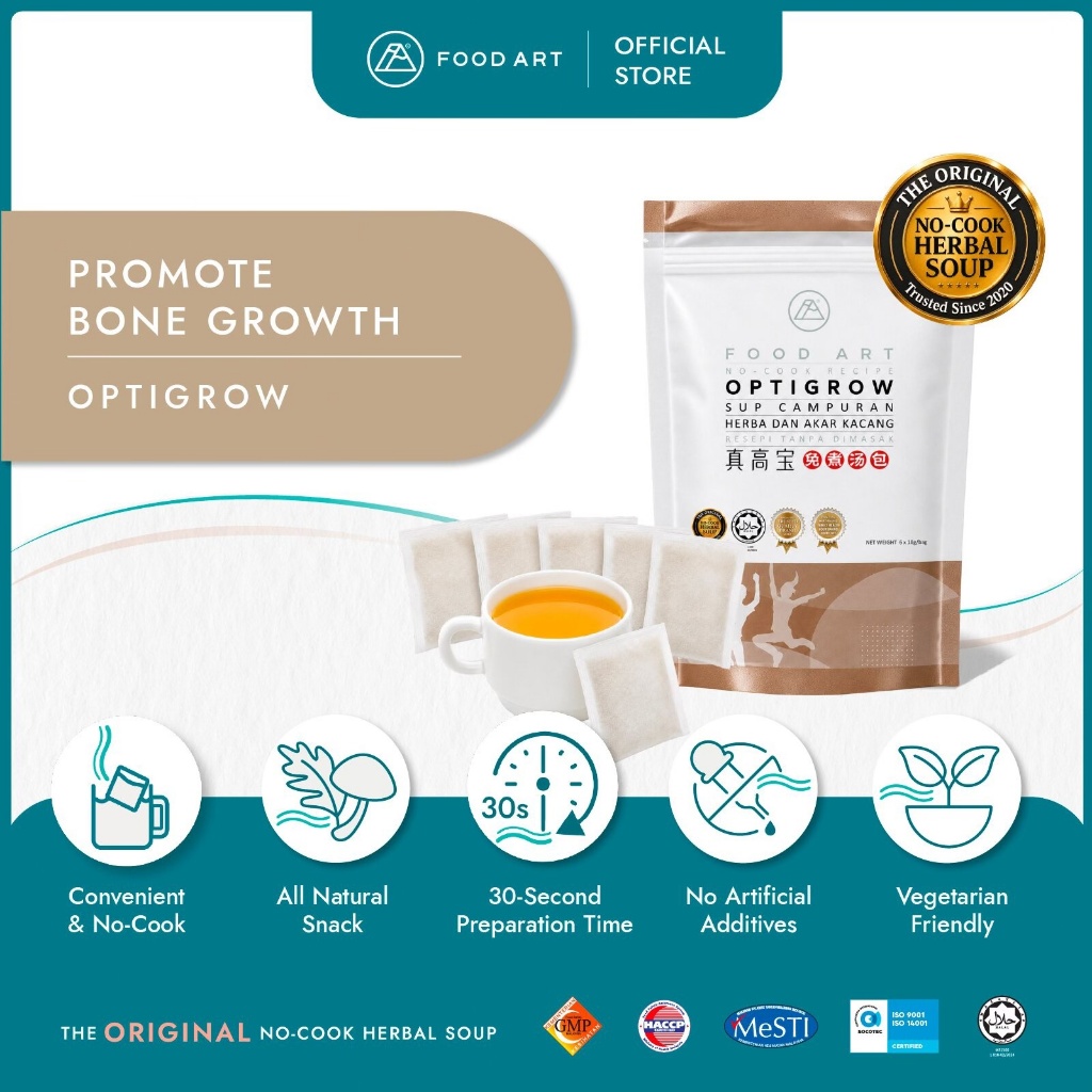 Food Art Optigrow Normal (6s) Bone Growth Herbal Soup | Shopee Malaysia