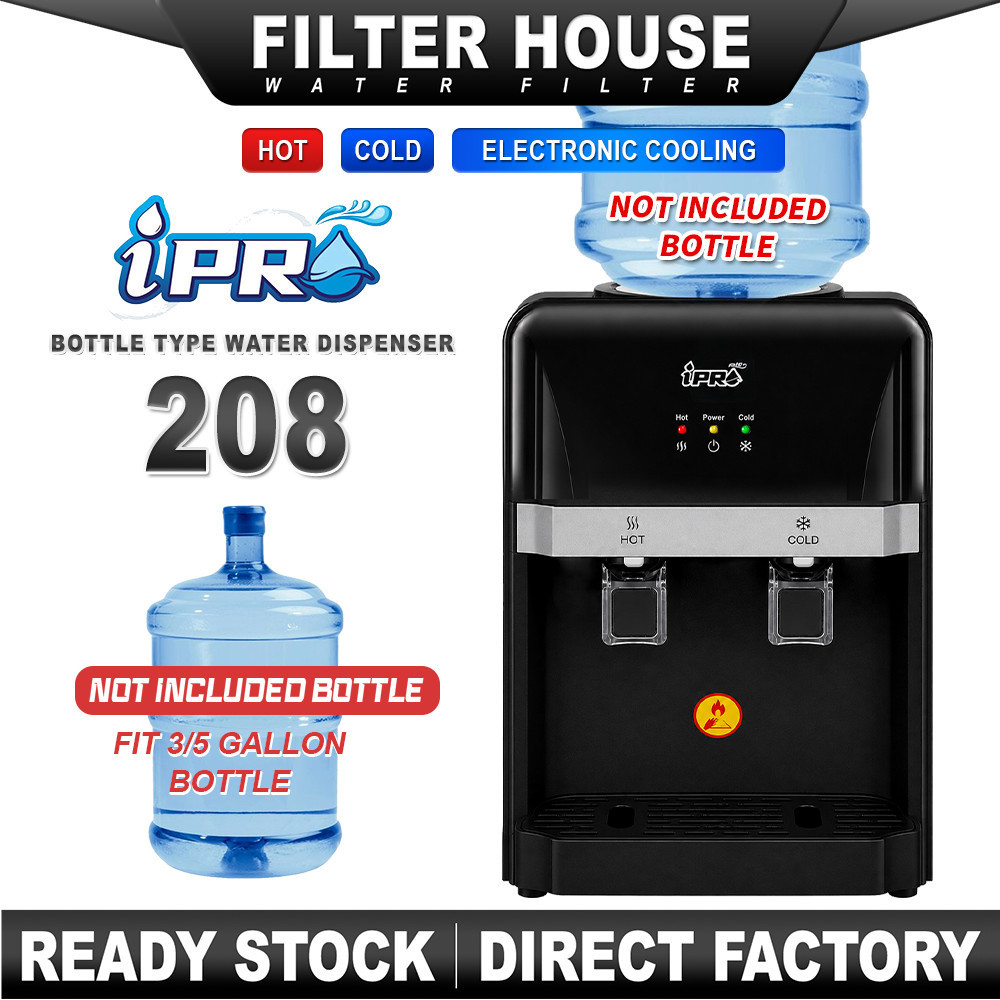 IPRO IPR-208T Top Loading Water Dispenser Hot & Cold / Hot & Warm Power ...