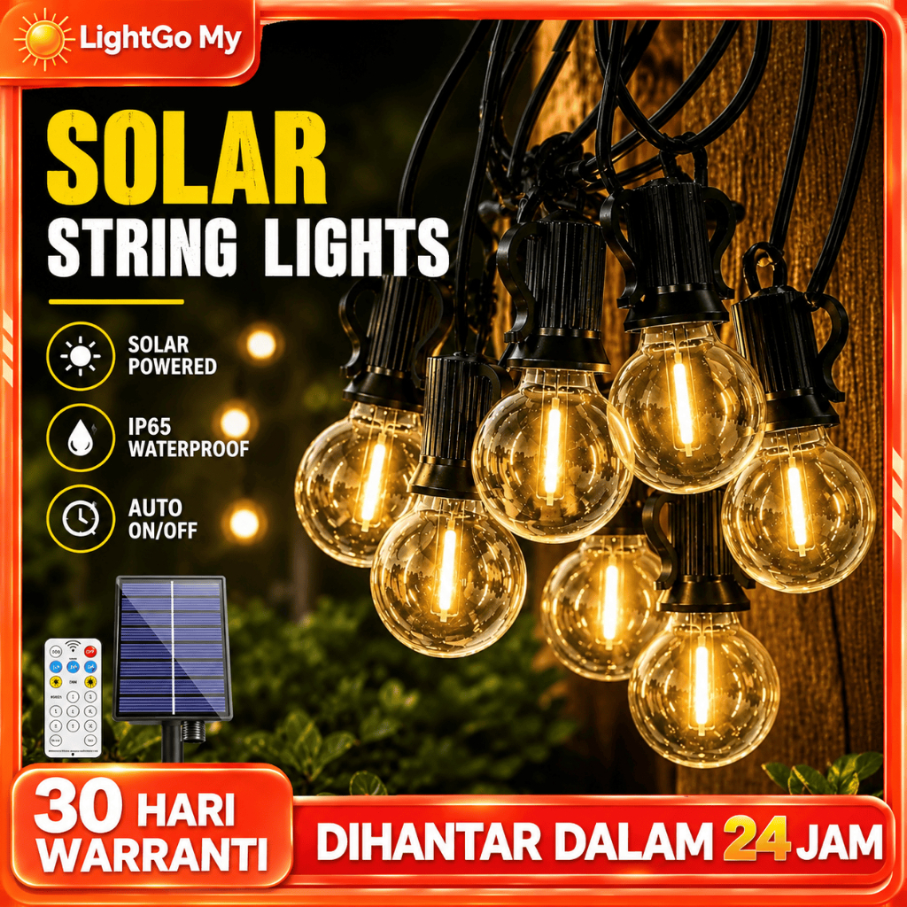 lampu solar outdoor waterproof Decorative Light Bulb light string solar ...