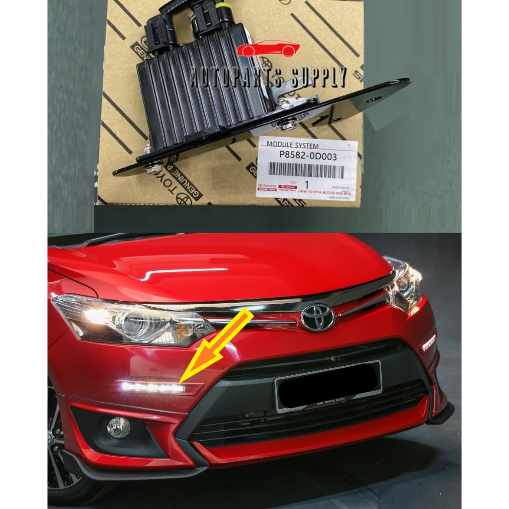 ORIGINAL TOYOTA VIOS NCP150 NSP151 2013 - 2018 DAY LIGHT MODULE SYSTEM ...