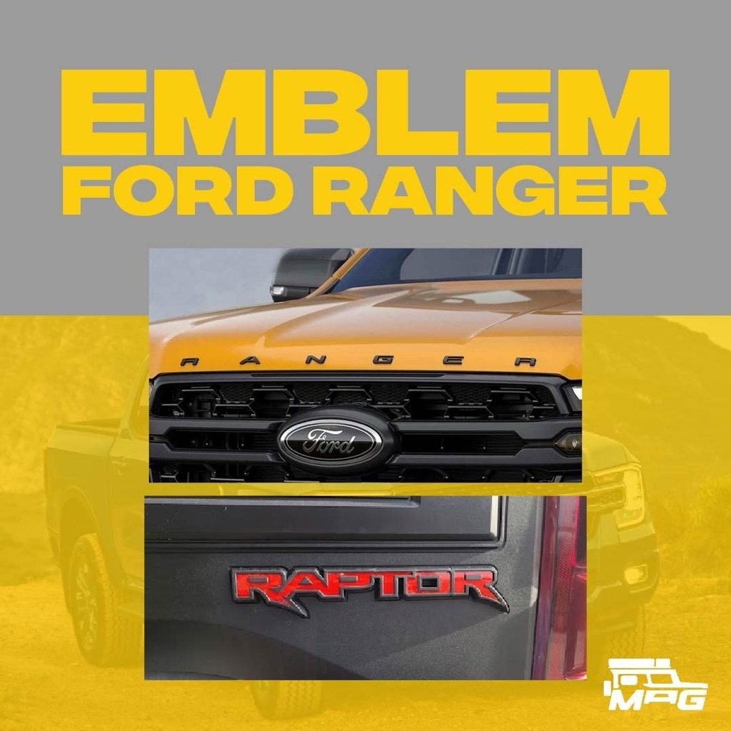 FORD RANGER BONNER WORDING EMBLEM LOGO 3D- BONNET ELMBLEM LOGO MATTE ...