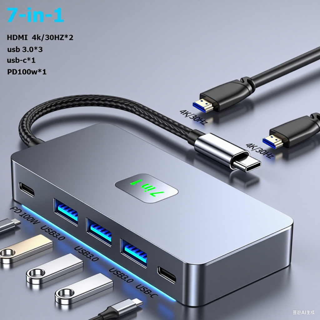 HUB Type-C Docking Station Suitable for Laptop Computer Network USB ...